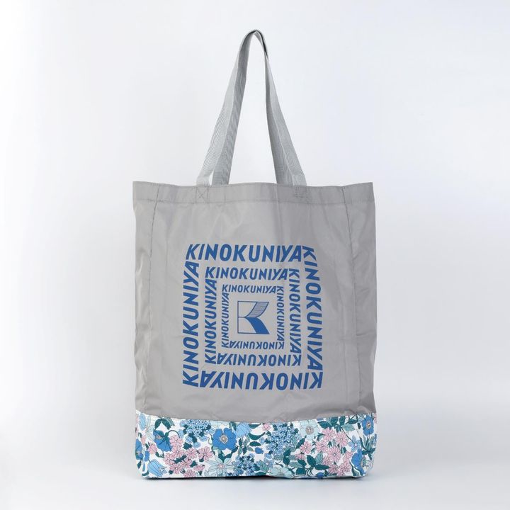 「リバティプリント エコバッグ グレー」（税込 2750円） width=