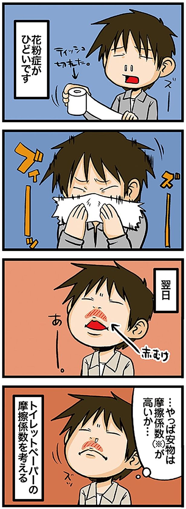 トイレットペーパーの摩擦係数 （C）よしたに／KADOKAWA