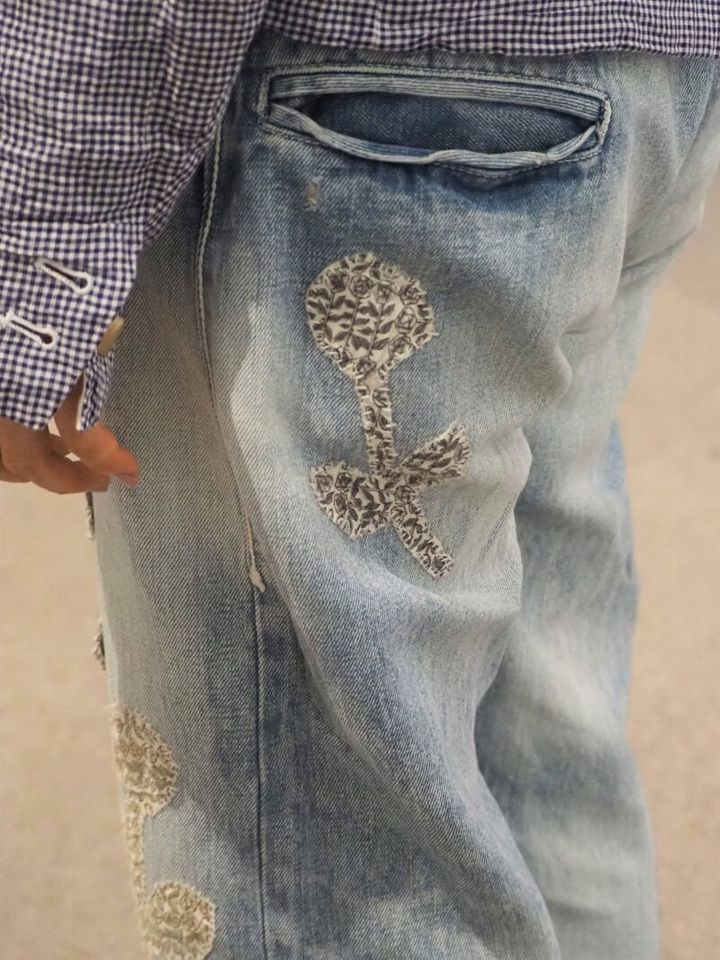 ミナペルホネンの刺しゅうデニム