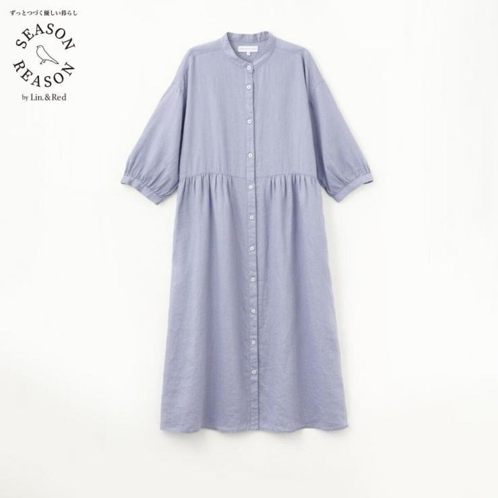 しまむらのリネンワンピース（SEASON REASON）