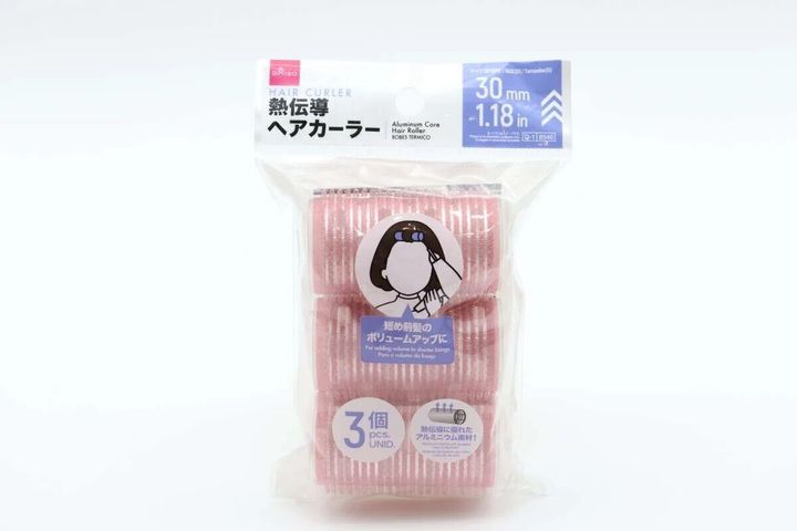 ダイソーの熱伝導ヘアカーラーのパッケージ