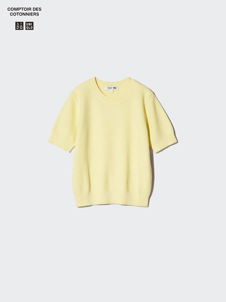 2026春夏ユニクロ大人女性おすすめコットンクルーネックセーター