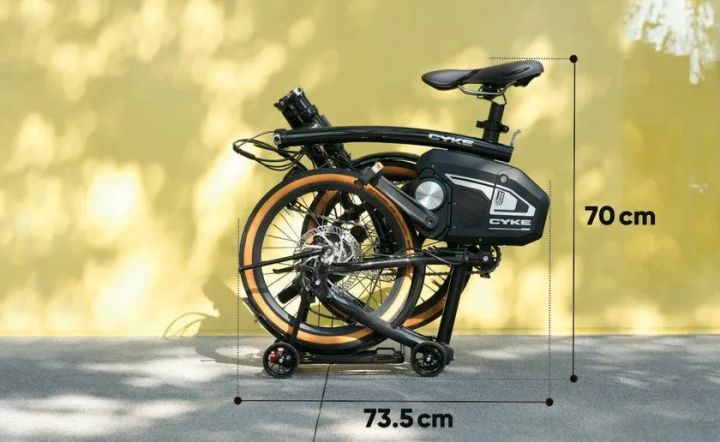 Kingfisherのコンパクトな折りたたみサイズがわかるサイズイメージ