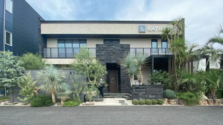 Kayu styleハウスのモデルハウスで行われた外構デザインと施工の事例