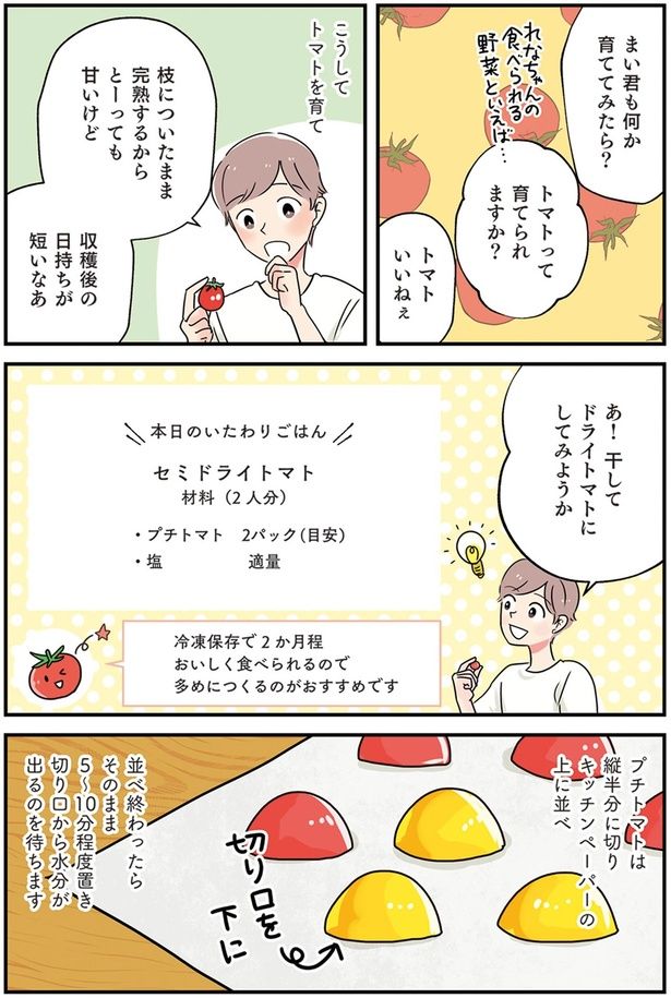 干してドライトマトにしてみようか （C）まいったねぇ、野宮レナ／KADOKAWA