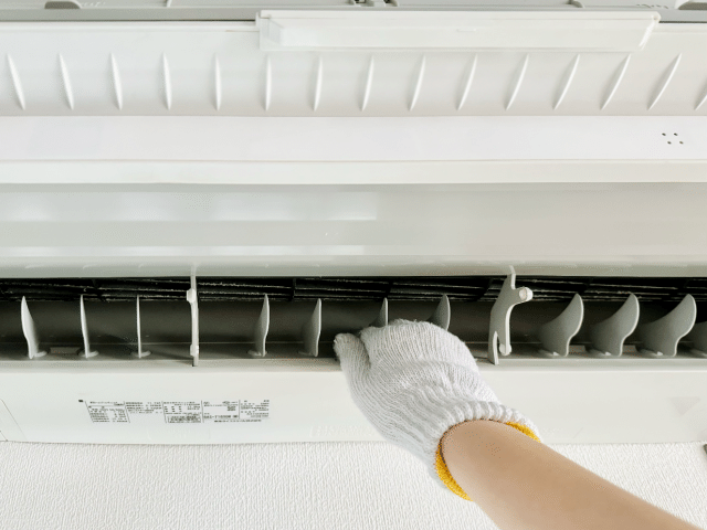 エアコン吹き出し口の掃除
