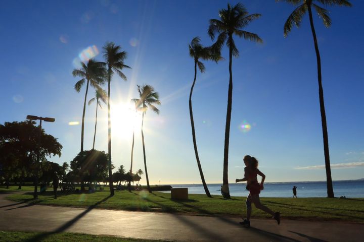 海辺のランニング