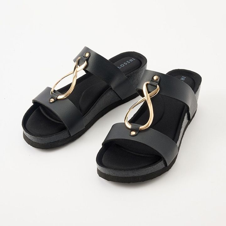 しまむらのメタルパーツサンダル（FIBER DRY）