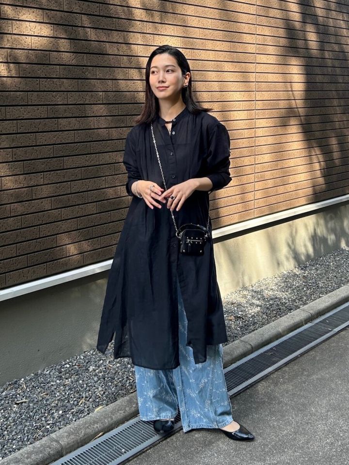 黒ワンピースコーデ1