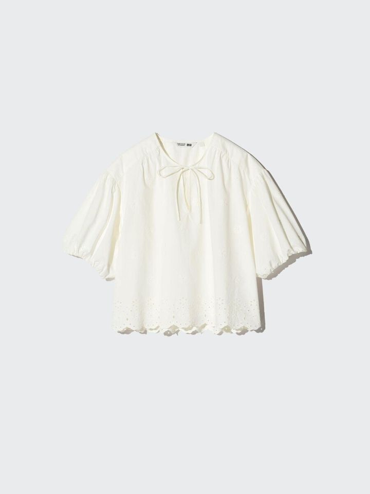 2026春夏ユニクロ大人女性おすすめエンブロイダリーブラウス