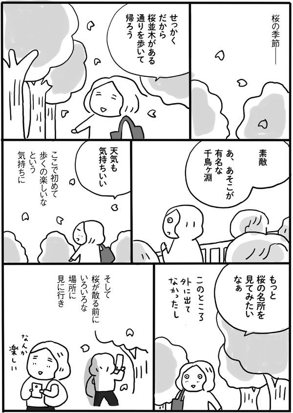 桜の季節は散歩にぴったり