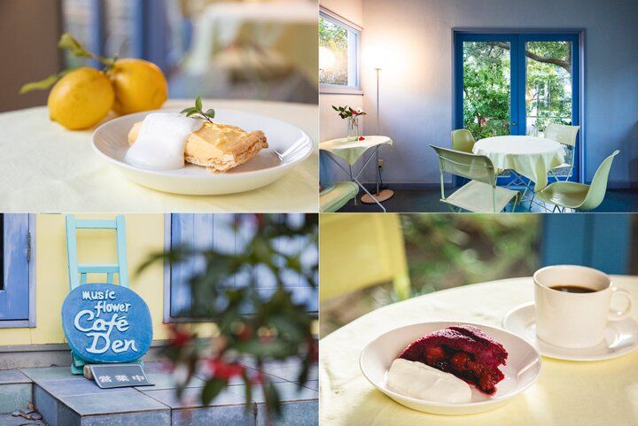 伊豆の海をイメージした爽やかなパステルカラーのカフェへ。下田の「Cafe Den」で手づくりスイーツを♪