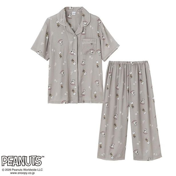 「レディース シャツパジャマ(ベージュ)」(3289円)