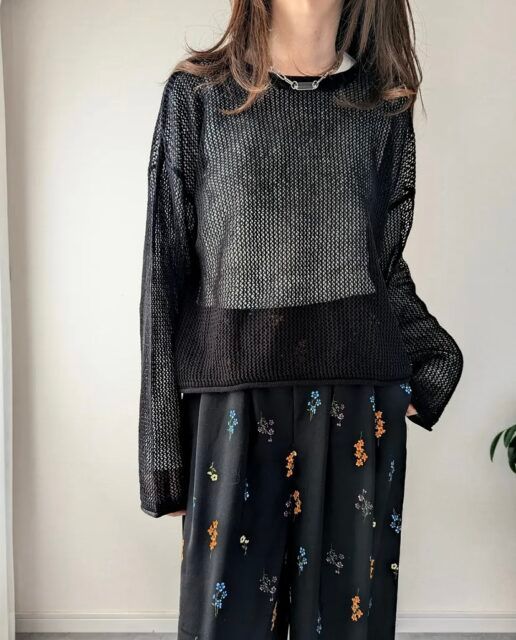 ナガソデメッシュPOを着たコーデ