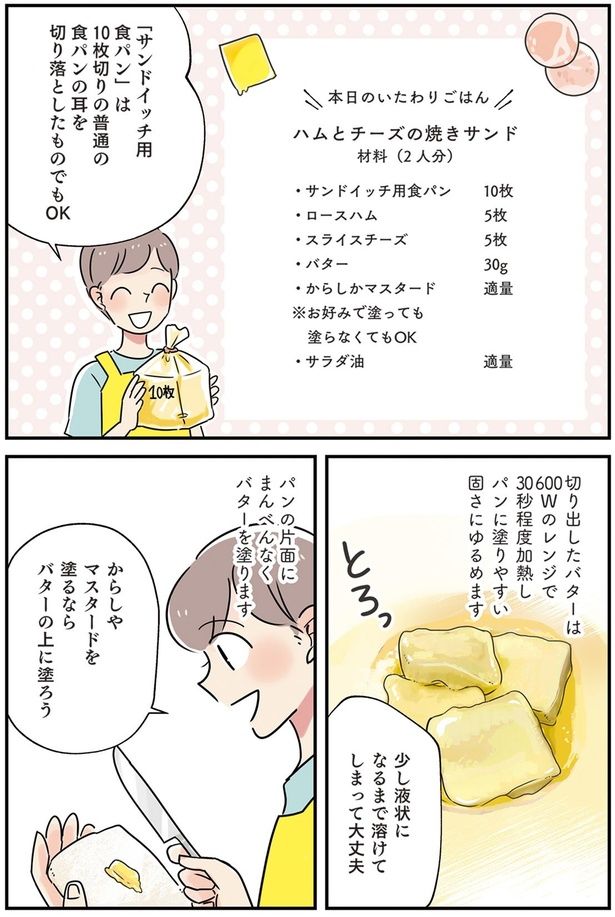 からしやマスタードを塗るならバターの上に塗ろう （C）まいったねぇ、野宮レナ／KADOKAWA