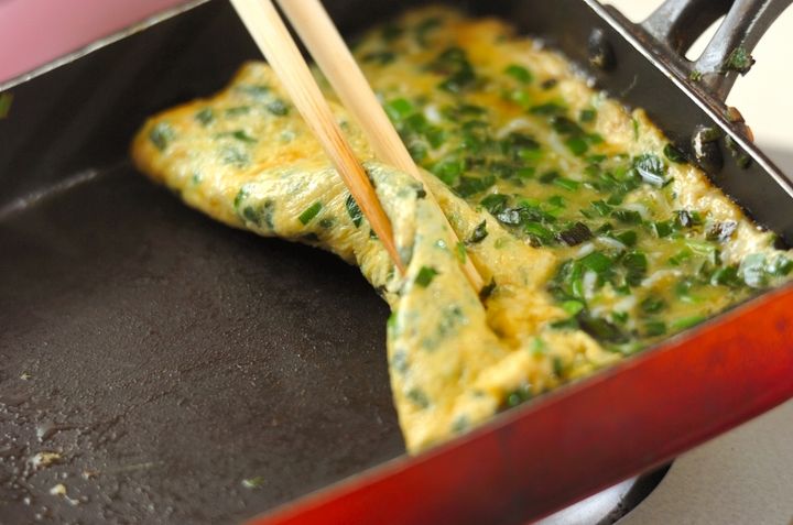 ニラとシラスの厚焼き卵の作り方4