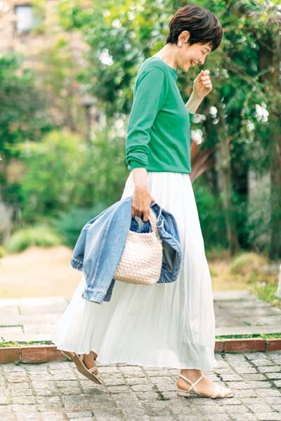 緑と白で、元気に若々しく