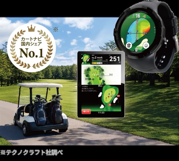 Shot Navi Evolve GII のピンポジション表示画面