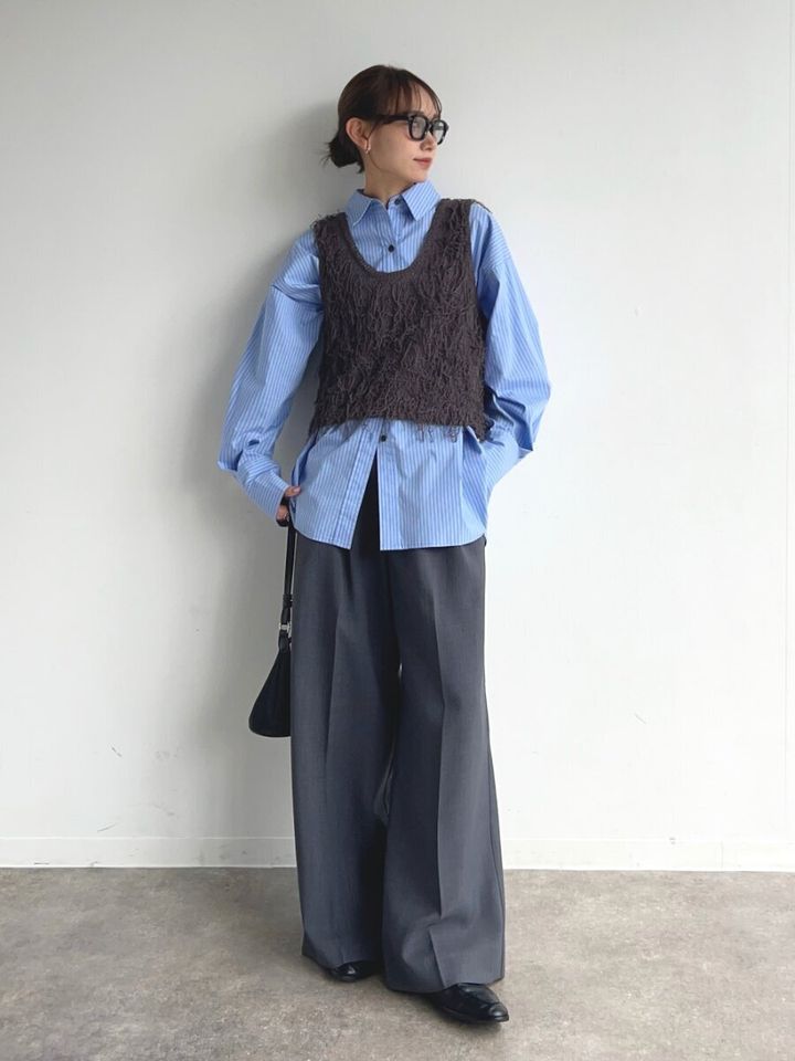 ストライプシャツコーデ3