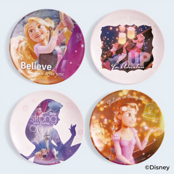 ラプンツェル/ファイナルフレーム メラミンミニプレート 13cm 4枚セット