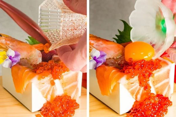 【福岡県福津市】「オ魚ソウル」に「紅白こぼれ枡海鮮丼」が登場！1日限定10食の華やかな海鮮丼