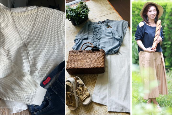 シンプルながらもトレンド感のある2泊3日の旅コーデ