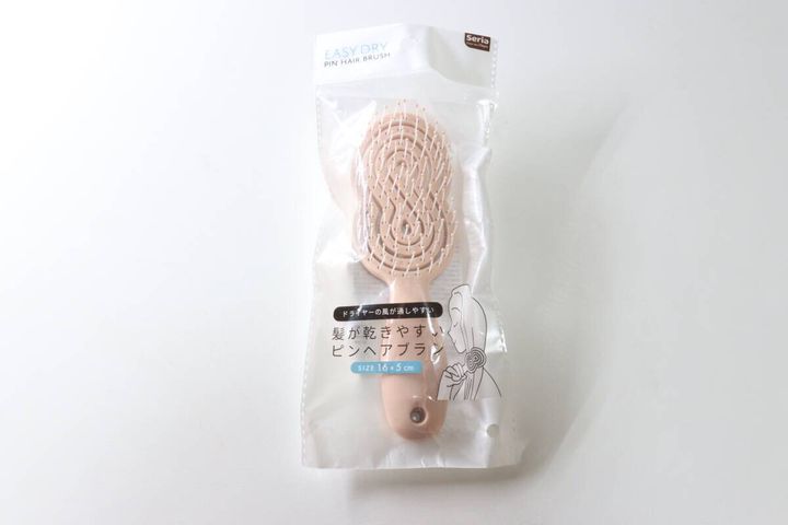 髪が乾きやすいピンヘアブラシ パッケージ