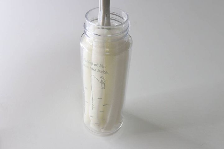 ダイソー ミニボトル洗いスポンジ 使用例 サイズ感