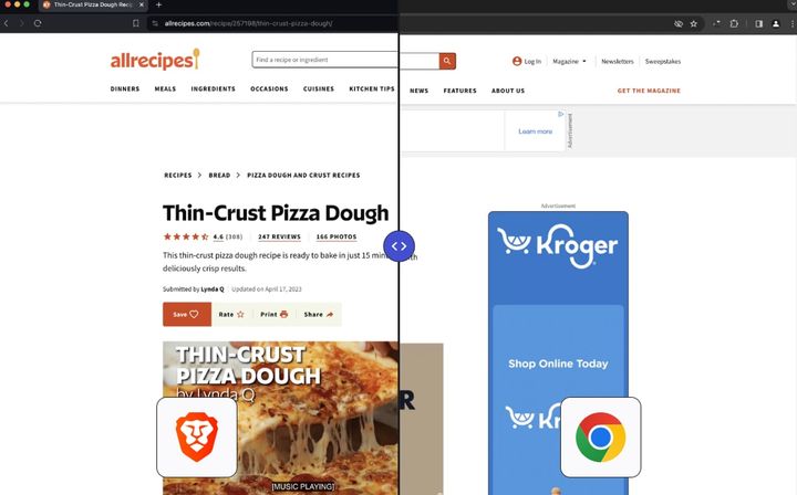 広告ブロックブラウザ「Brave」の利用イメージ