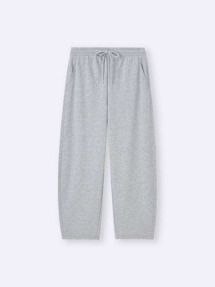 2026gu大人女性おすすめグレースウェットバレルアンクルパンツ