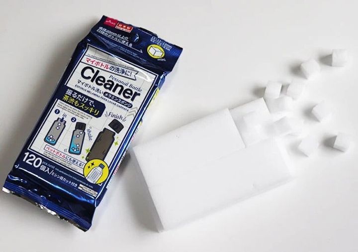 ダイソーのマイボトル洗い メラミンスポンジのパッケージ