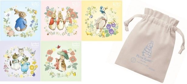 「オリジナルスクエアポストカード」と「オリジナル巾着」(画像はイメージ)