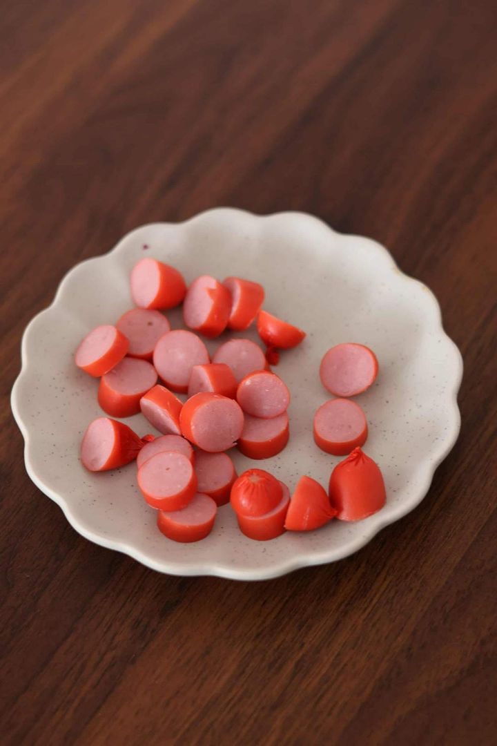 「プチウインナーホットケーキ」レシピ