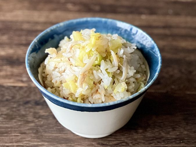春キャベツの炊き込みご飯
