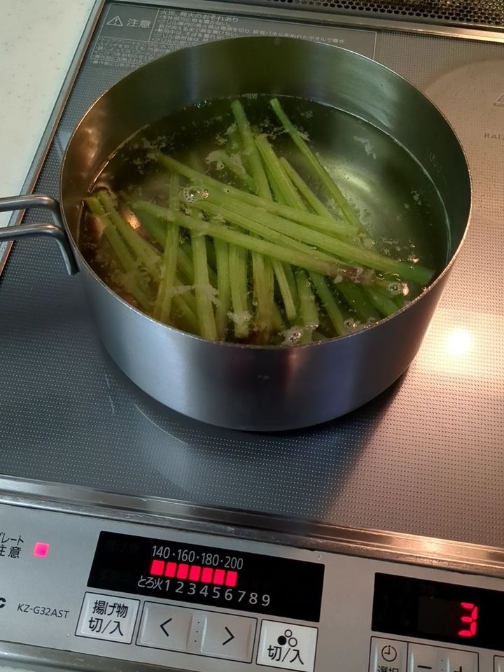 茹でます