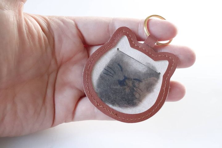セリアの猫の毛チャームの使用例