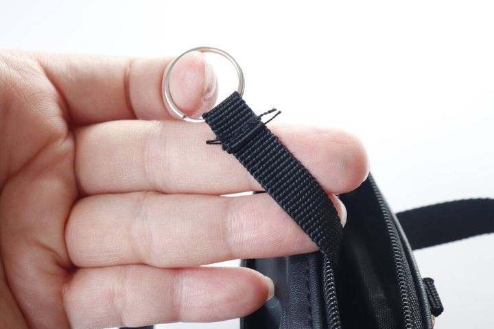 ミニスクールバッグ風チャームポーチ キーリング