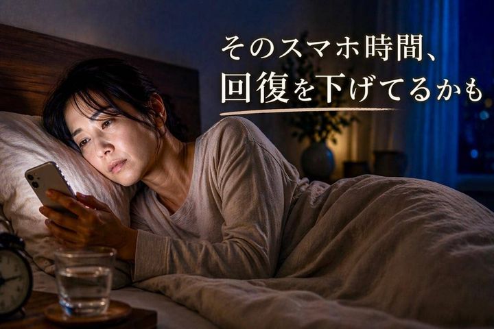 寝る直前までスマホ見てない？40代から差がつく“回復力を下げる夜習慣”