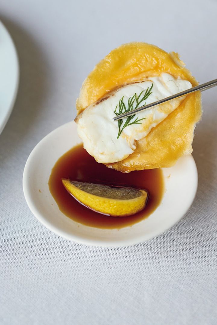 白身魚と野菜の卵のジョン