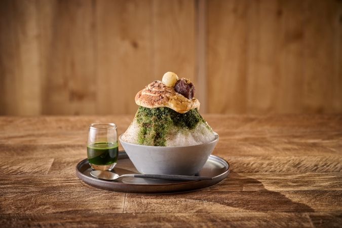グラナダスィート オン ア ターブル 奥八女抹茶マスカルポーネ＆アマゾンカカオのかき氷