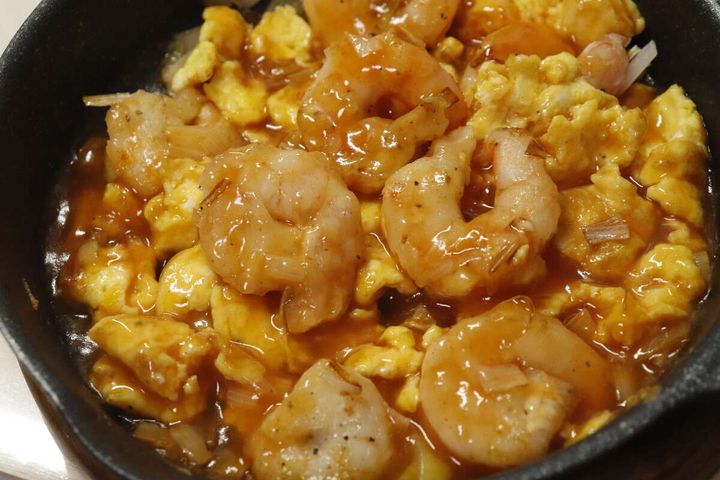 ダイソー チリソース 使用例 エビチリ