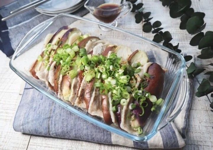 茄子と豚肉のミルフィーユ蒸し