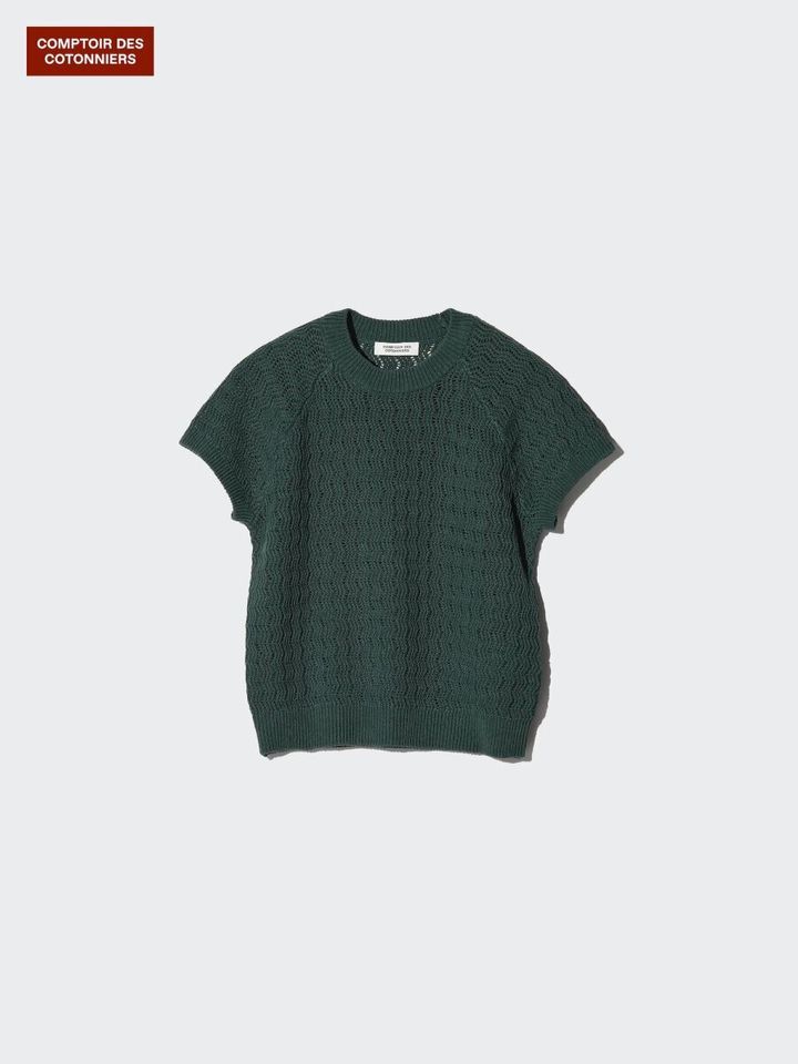 ユニクロのリネンクルーネックセーター