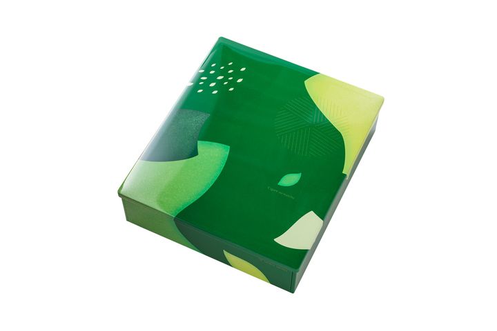 〈ヨックモック〉のシガール オゥ マッチャの包装