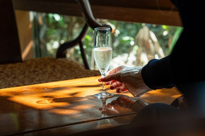 福岡 二日市温泉 大丸別荘 ウェルカムドリンク