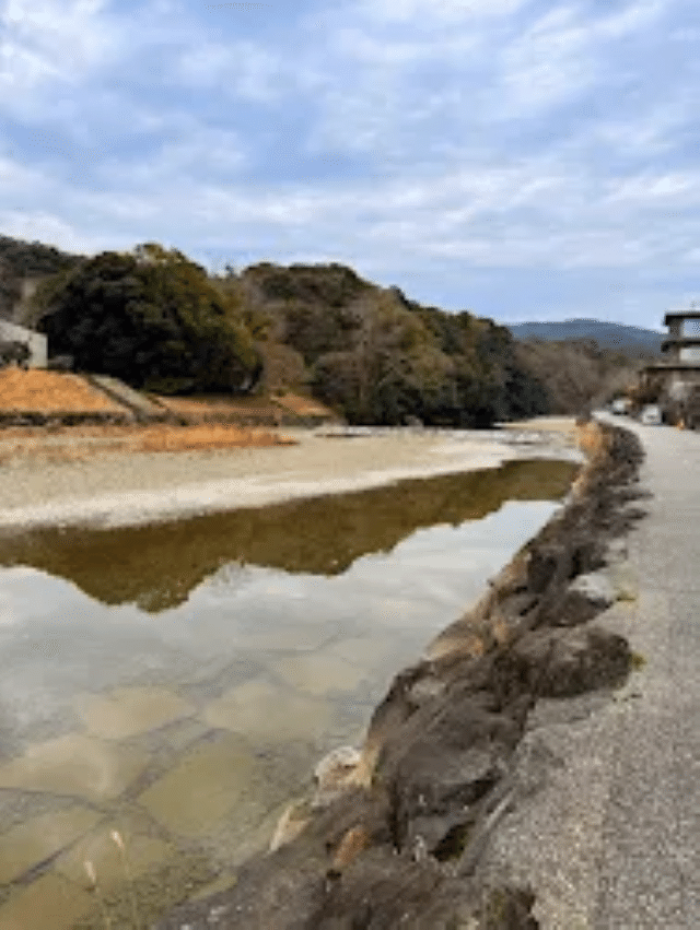 五十鈴川。川には白鷺や、鵜が小魚を一生懸命捕まえてました。