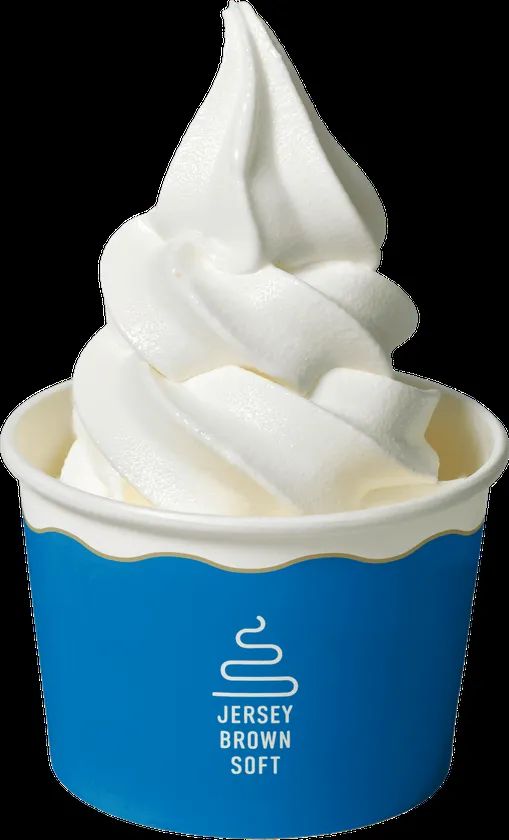 十勝産ジャージー生乳100%のなめらかな白いソフトクリーム