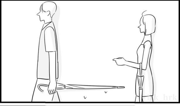 傘の持ち方2 画像提供：ゐ(@irk_hrk)