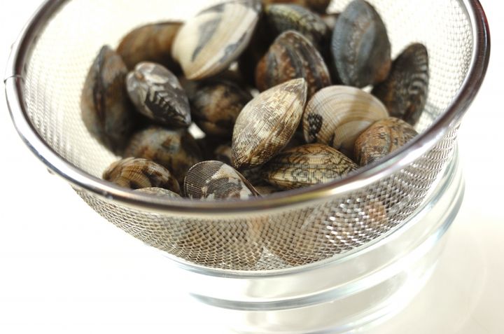 アサリとベーコンのリゾットの下準備1