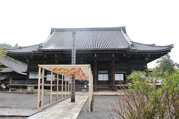 【写真】西教寺の本堂。入母屋造で本瓦葺の屋根を持つ
